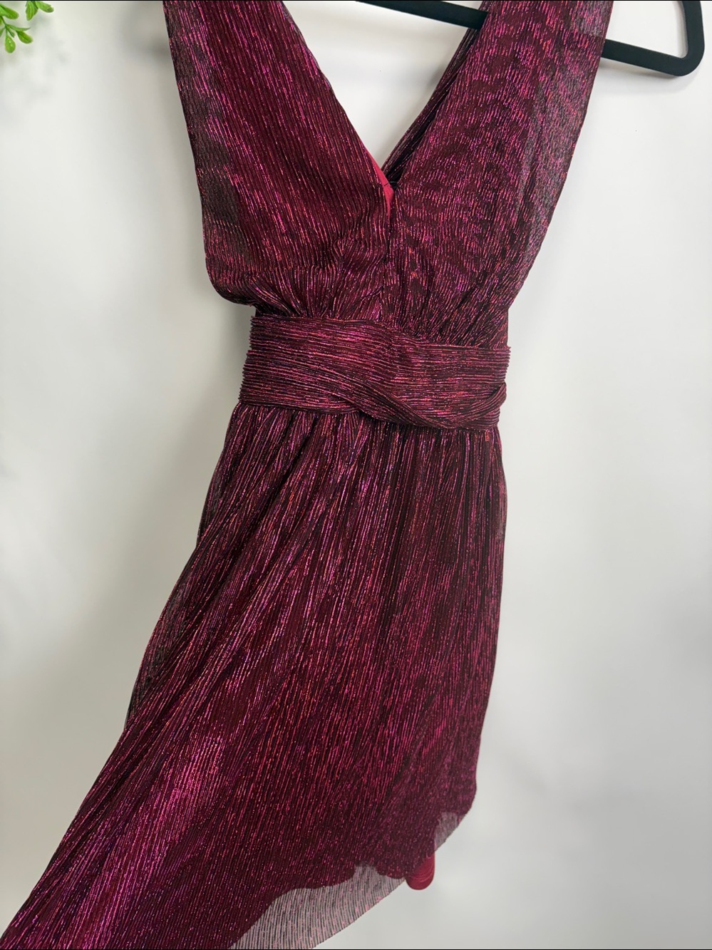 Lulu's Red V-Neck Backless Sundress for Cocktail Nights